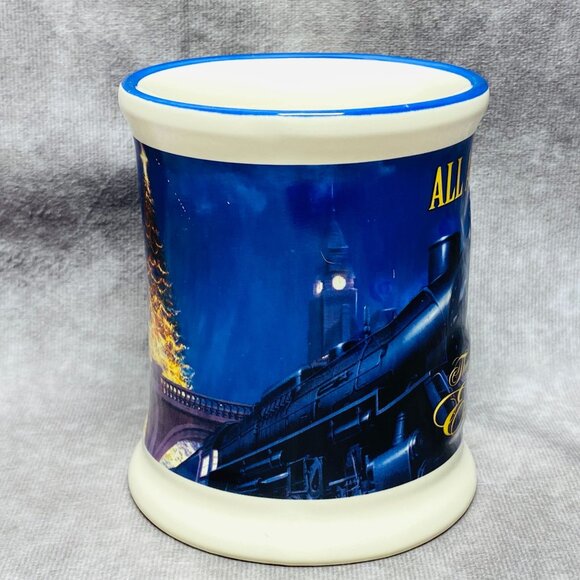 The Polar Express All Aboard Ceramic Mug Hot Chocolate Cup Christmas Train - Picture 3 of 11